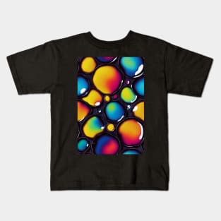Colorful liquid bubble abstract pattern #49 Kids T-Shirt
